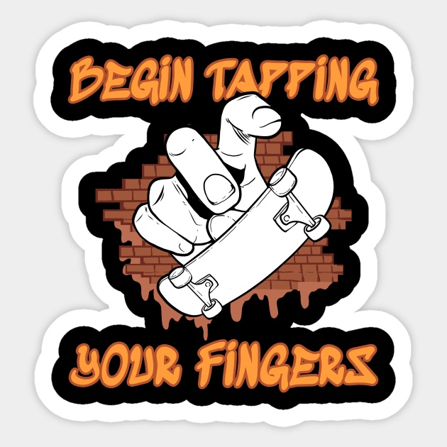 Tapping Your Fingers Fingerboarding Skatepark Gift Sticker by amango